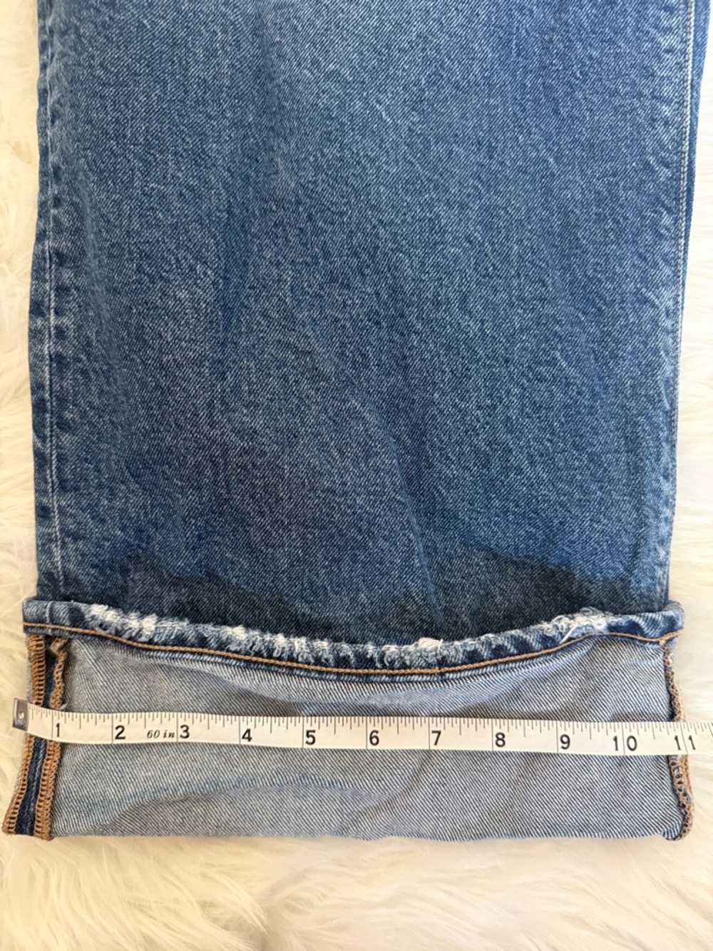 American Eagle Outfitters Blue Cropped Wide-Leg Jeans - Picture 8 of 10